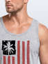 Herren Tank-Top USA Amerika Surfing California Flagge Surf Design Retro Printshirt Aufdruck Muskelshirt Muscle Shirt Neverless®preview