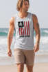 Herren Tank-Top USA Amerika Surfing California Flagge Surf Design Retro Printshirt Aufdruck Muskelshirt Muscle Shirt Neverless®preview