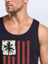 Herren Tank-Top USA Amerika Surfing California Flagge Surf Design Retro Printshirt Aufdruck Muskelshirt Muscle Shirt Neverless®preview