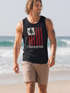 Herren Tank-Top USA Amerika Surfing California Flagge Surf Design Retro Printshirt Aufdruck Muskelshirt Muscle Shirt Neverless®preview