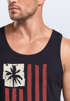 Herren Tank-Top USA Amerika Surfing California Flagge Surf Design Retro Printshirt Aufdruck Muskelshirt Muscle Shirt Neverless®preview
