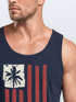 Herren Tank-Top USA Amerika Surfing California Flagge Surf Design Retro Printshirt Aufdruck Muskelshirt Muscle Shirt Neverless®preview