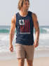 Herren Tank-Top USA Amerika Surfing California Flagge Surf Design Retro Printshirt Aufdruck Muskelshirt Muscle Shirt Neverless®preview