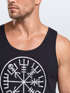 Herren Tank-Top Vegvisir Runenkompass Wikinger Kompass nordische Mythologie Kelten Germanen Muskelshirt Muscle Shirt Neverless®preview