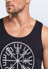 Herren Tank-Top Vegvisir Runenkompass Wikinger Kompass nordische Mythologie Kelten Germanen Muskelshirt Muscle Shirt Neverless®preview