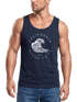 Herren Tank-Top Welle Wave California Ocean Drive Surf Summer Muskelshirt Muscle Shirt Neverless®preview