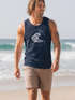 Herren Tank-Top Welle Wave California Ocean Drive Surf Summer Muskelshirt Muscle Shirt Neverless®preview