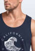 Herren Tank-Top Welle Wave California Ocean Drive Surf Summer Muskelshirt Muscle Shirt Neverless®preview