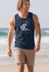 Herren Tank-Top Welle Wave California Ocean Drive Surf Summer Muskelshirt Muscle Shirt Neverless®preview