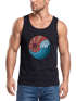 Herren Tank-Top Welle Wave Sonne Sommer Retro Vintage Printshirt Muskelshirt Muscle Shirt Neverless®preview