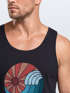 Herren Tank-Top Welle Wave Sonne Sommer Retro Vintage Printshirt Muskelshirt Muscle Shirt Neverless®preview