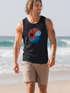 Herren Tank-Top Welle Wave Sonne Sommer Retro Vintage Printshirt Muskelshirt Muscle Shirt Neverless®preview
