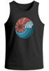 Herren Tank-Top Welle Wave Sonne Sommer Retro Vintage Printshirt Muskelshirt Muscle Shirt Neverless®preview