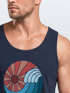 Herren Tank-Top Welle Wave Sonne Sommer Retro Vintage Printshirt Muskelshirt Muscle Shirt Neverless®preview