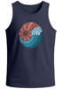 Herren Tank-Top Welle Wave Sonne Sommer Retro Vintage Printshirt Muskelshirt Muscle Shirt Neverless®preview