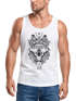Herren Tank Top Wolf Atzekenmuster Boho Bohamian Atzec Animal Ethnic Neverless®preview