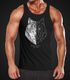 Herren Tank-Top Wolf Polygon Kunst Grafik Tiermotiv Printshirt Muskelshirt Muscle Shirt Neverless®preview