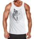 Herren Tank-Top Wolf Polygon Kunst Grafik Tiermotiv Printshirt Muskelshirt Muscle Shirt Neverless®preview