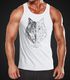 Herren Tank-Top Wolf Polygon Kunst Grafik Tiermotiv Printshirt Muskelshirt Muscle Shirt Neverless®preview