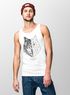 Herren Tank-Top Wolf Polygon Kunst Grafik Tiermotiv Printshirt Muskelshirt Muscle Shirt Neverless®preview