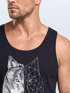 Herren Tank-Top Wolf Polygon Kunst Grafik Tiermotiv Printshirt Muskelshirt Muscle Shirt Neverless®preview