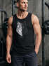 Herren Tank-Top Wolf Polygon Kunst Grafik Tiermotiv Printshirt Muskelshirt Muscle Shirt Neverless®preview