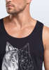 Herren Tank-Top Wolf Polygon Kunst Grafik Tiermotiv Printshirt Muskelshirt Muscle Shirt Neverless®preview