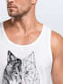 Herren Tank-Top Wolf Polygon Kunst Grafik Tiermotiv Printshirt Muskelshirt Muscle Shirt Neverless®preview