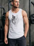 Herren Tank-Top Wolf Polygon Kunst Grafik Tiermotiv Printshirt Muskelshirt Muscle Shirt Neverless®preview