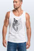 Herren Tank-Top Wolf Polygon Kunst Grafik Tiermotiv Printshirt Muskelshirt Muscle Shirt Neverless®preview