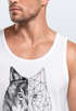 Herren Tank-Top Wolf Polygon Kunst Grafik Tiermotiv Printshirt Muskelshirt Muscle Shirt Neverless®preview