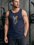 Herren Tank-Top Wolf Print Wald Wildnis Outdoor Natur Tiermotiv Muskelshirt Neverless®preview