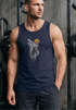 Herren Tank-Top Wolf Print Wald Wildnis Outdoor Natur Tiermotiv Muskelshirt Neverless®preview