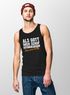 Herren Tanktop Als Gott mich schuf grinste er Fun-Shirt Spruch Statement Ironie Moonworks®preview