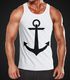 Herren Tanktop, Anker Motiv Aufdruck Anchor, Muskelshirt Achselshirt Moonworks®preview