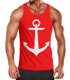 Herren Tanktop, Anker Motiv Aufdruck Anchor, Muskelshirt Achselshirt Moonworks®preview
