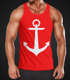 Herren Tanktop, Anker Motiv Aufdruck Anchor, Muskelshirt Achselshirt Moonworks®preview