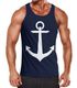 Herren Tanktop, Anker Motiv Aufdruck Anchor, Muskelshirt Achselshirt Moonworks®preview