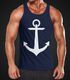 Herren Tanktop, Anker Motiv Aufdruck Anchor, Muskelshirt Achselshirt Moonworks®preview