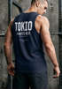 Herren Tanktop Backprint Tokio – Muskelshirt mit Japan Design – Ärmelloses Baumwollshirt im Streetwear Look – Neverless®preview