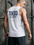 Herren Tanktop Backprint Tokio – Muskelshirt mit Japan Design – Ärmelloses Baumwollshirt im Streetwear Look – Neverless®preview