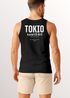 Herren Tanktop Backprint Tokio – Muskelshirt mit Japan Design – Ärmelloses Baumwollshirt im Streetwear Look – Neverless®preview