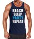 Herren Tanktop Beach Sleep Party Repeat Party  Moonworks®preview