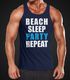 Herren Tanktop Beach Sleep Party Repeat Party  Moonworks®preview