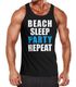 Herren Tanktop Beach Sleep Party Repeat Party  Moonworks®preview