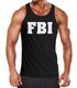 Herren Tanktop FBI Aufdruck Faschings-Shirt Kostüm Verkleidung Karneval Fun-Shirt Muskelshirt Moonworks®preview