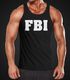 Herren Tanktop FBI Aufdruck Faschings-Shirt Kostüm Verkleidung Karneval Fun-Shirt Muskelshirt Moonworks®preview
