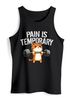 Herren Tanktop Fitness Sport Gym Bodybuilding Katze Spruch Lustig Pain is temporary Muscle Shirt Achselshirt  Moonworks®preview