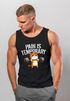 Herren Tanktop Fitness Sport Gym Bodybuilding Katze Spruch Lustig Pain is temporary Muscle Shirt Achselshirt  Moonworks®preview