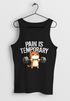 Herren Tanktop Fitness Sport Gym Bodybuilding Katze Spruch Lustig Pain is temporary Muscle Shirt Achselshirt  Moonworks®preview